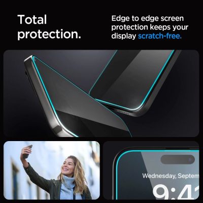 10. Spigen Glas.tR EZ Fit Privacy Tempered Glass for iPhone 15 Plus