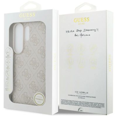 7. Guess 4G Classic Logo Charm MagSafe Case for Samsung Galaxy S26 Ultra - Pink