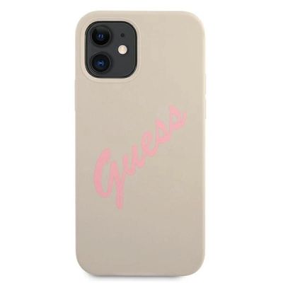 3. Guess GUHCP12SLSVSGP iPhone 12 mini 5.4" gray pink/grey pink hardcase Silicone Vintage