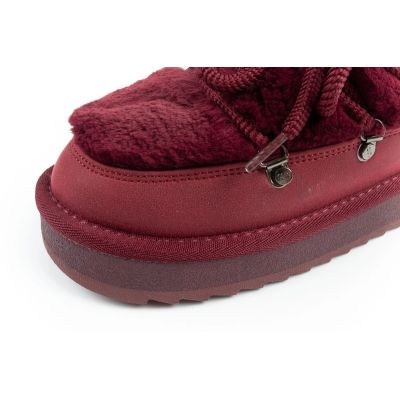 6. D.Franklin women's winter snow boots, fashionable fur lining, burgundy