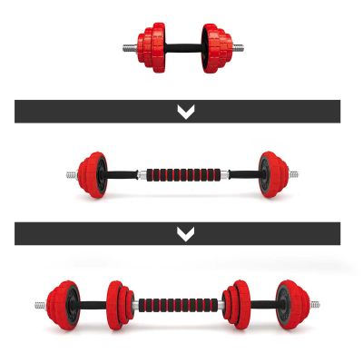 3. Rubber-coated dumbbells HMS SGGX20 with a 20kg barbell function