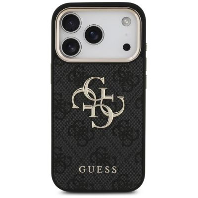 3. Guess 4G Big 4G Classic Logo Case for iPhone 17 Pro / 18 Pro - Black and Gold