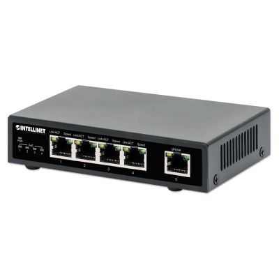 5. Switch Gigabit 4x RJ45 PoE+, 1x RJ45 Gigabit Uplink