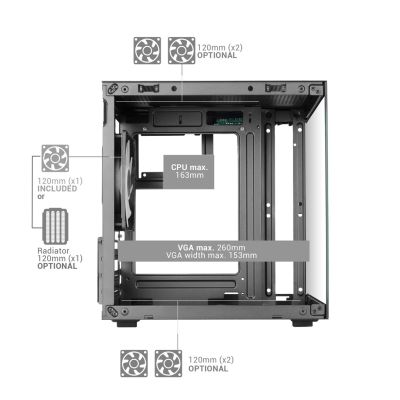 6. TACENS MARS MC-CUBE 1xARGB USB-C mATX- housing/cases