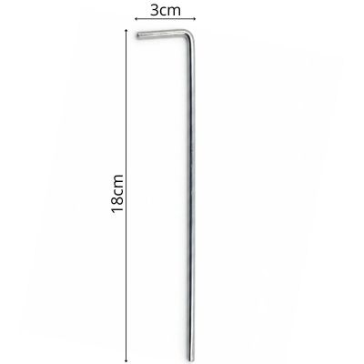 11. TENT PEGS 18CM SET 6 PCS METAL ENERO CAMP