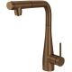Kitchen faucet with connection to a water filter and a pull-out spout