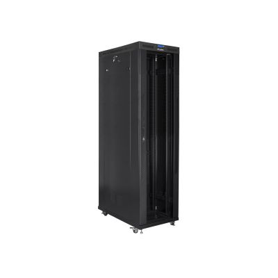 2. LANBERG CABINET RACK 19" 47U 800X1200 GLASS DOOR LCD BLACK FF01-8247-12BL