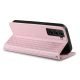 10. Magnet Strap Case Case for Samsung Galaxy S22 + (S22 Plus) Pouch Wallet + Mini Lanyard Pendant Pink