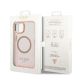 8. Guess GUHMP14SHTCMP iPhone 14 6.1" pink/pink hard case Gold Outline Translucent MagSafe