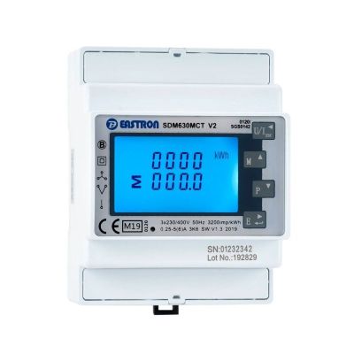 3-phase energy meter for Solplanet inverters - Eastron SDM630-MCT (semi-indirect measurement using current transformers (not included))