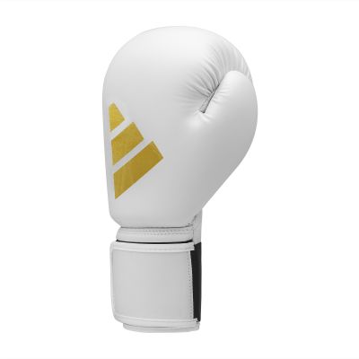 26. Adidas SPEED 50 boxing gloves white gold
