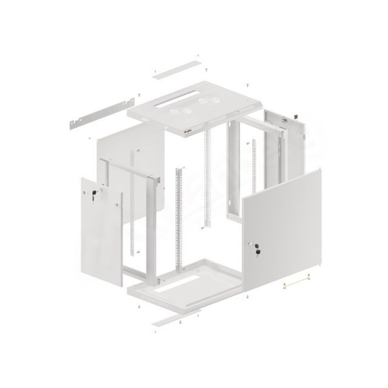 17. Lanberg WF01-6412-00S 12U Rack Wall-mounted Cabinet Gray