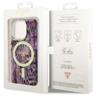 8. Guess GUHMP14XHLEOPWP iPhone 14 Pro Max 6.7" pink/pink hardcase Leopard MagSafe