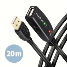 Axagon ADR-220 USB 2.0 AM -> AF active extension/repeater cable 20m Black
