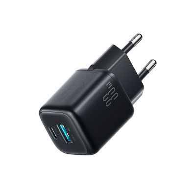 Joyroom JR-TG7 33W USB-A + USB-C Wall Charger with 60W USB-C to USB-C 1m Cable - Black