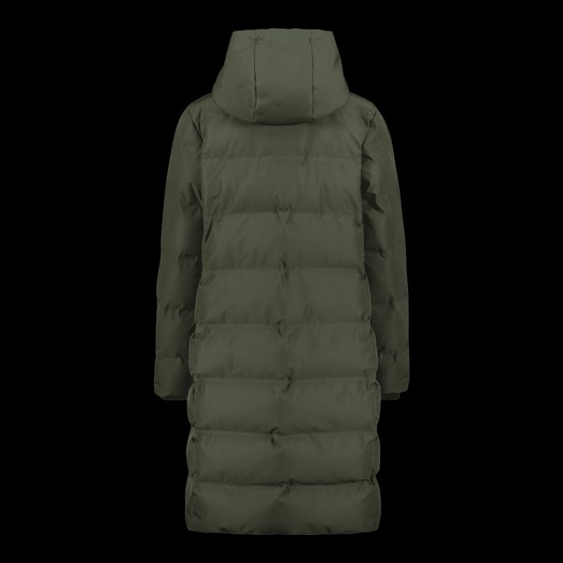 5. CMP women's hooded coat, insulated, waterproof, green (34K0096/F905)