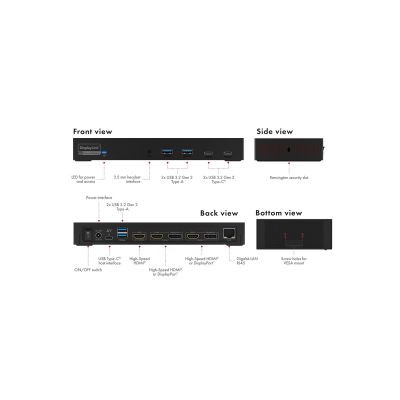 2. ICY BOX IB-DK2246AC Wired USB 3.2 Gen 2 (3.1 Gen 2) Type-A Black