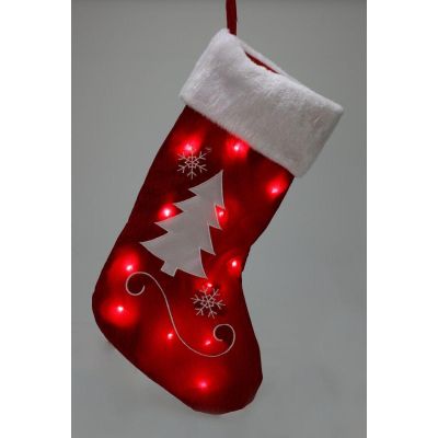 4. LARGE CHRISTMAS GIFT SOCK 41CM 12LED CHRISTMAS TREE