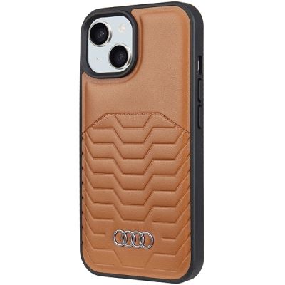 2. Audi Synthetic Leather Case with MagSafe for iPhone 15 Plus / 14 Plus - Brown