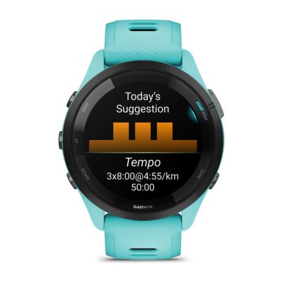 4. Garmin Forerunner 265 46mm Sky Blue Watch