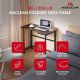 MACLEAN FOLDING DESK WITH WHEELS MACLEAN FOLDING DESK TABLE, BLACK, MOBILE, 100X65CM, MAX. 50KG, ANGLED, L-SHAPED, MC