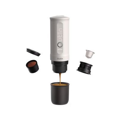 10. Outin Nano Portable Coffee Maker 7500mAh White