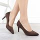 9. Chocolate suede women's pumps, Sergio Leone 1336
