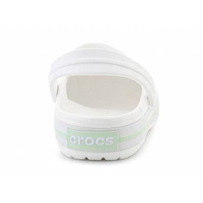 5. CROCS CROCBAND WHITE/SERENE GREEN 11016-1YL