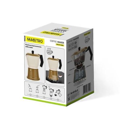4. Aluminum coffee maker MR-1657-9-BEIGE MAESTRO
