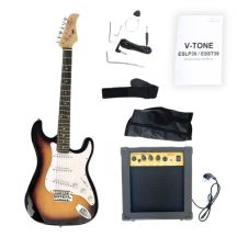 V-TONE ESST39 SB 4/4 Stratocast Electric Guitar