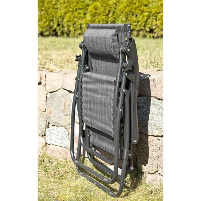 17. FOLDABLE GARDEN CHAIR MULTIFUNCTIONAL 175X52/65X107CM GRAY