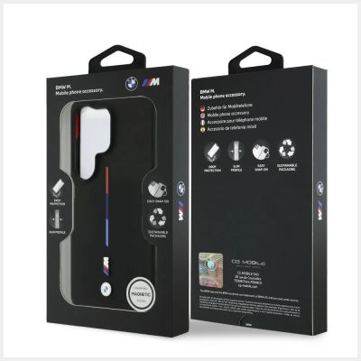 8. BMW M Silicone Tricolor Line MagSafe Case for Samsung Galaxy S26 Ultra - Black