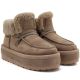 4. Big Star UU274215 Women's Waterproof Beige Platform Ankle Boots