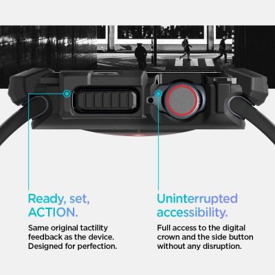 12. Spigen Rugged Armor Case for Apple Watch 10 46mm - Black