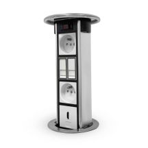 Desk column not equipped for mounting in a countertop socket standard 22.5x45 mm (45x45mm), 8M (4x2M)