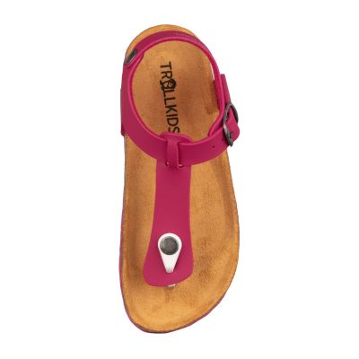 3. Trollkids Girls Alesund Sandal fireberry organic children's sandals for girls (484-230)