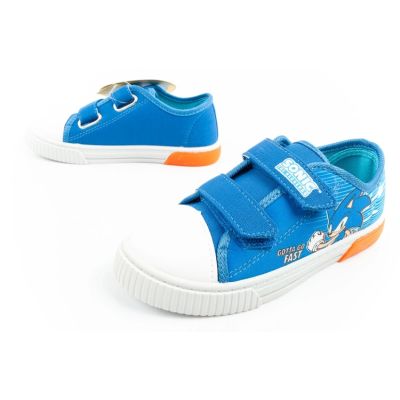 8. Leomil Sonic children's sports shoes, lightweight sneakers with Velcro, blue and red