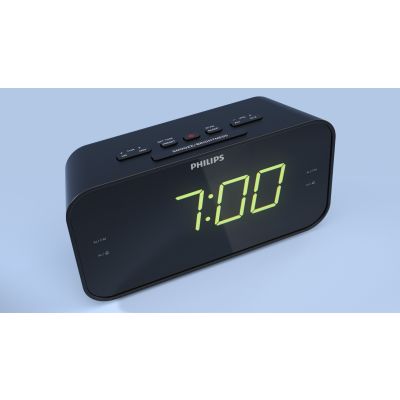 6. Philips TAR3306/12 Alarm Clock Digital Alarm Clock Black