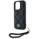 5. Karl Lagerfeld Quilted Initial Logo & Chain Strap iPhone 16 Pro Case - Black