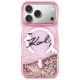 3. Karl Lagerfeld Liquid Glitter Karl Script Logo MagSafe Case for iPhone 17 Pro Max - Pink