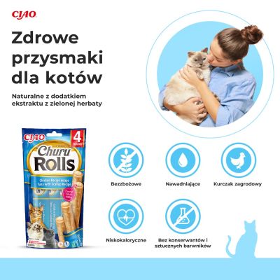 7. INABA Churu Rolls Tuna with Scallops - a treat for cats - 4x10 g