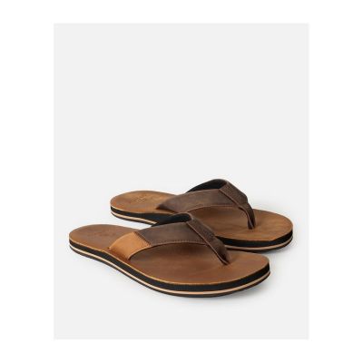 2. RIP CURL Oxford Leather Open Toe Turquoise Beach Flip-Flops