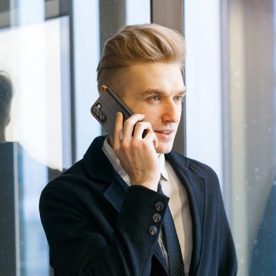 23. Dux Ducis Hivo Leather Flip Cover Genuine Leather Wallet For Cards And Documents Samsung Galaxy S22 + (S22 Plus) Black