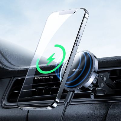 4. Joyroom Car Magnetic Holder Qi Wireless Inductive Charger 15W (MagSafe Compatible for iPhone) Black (JR-ZS240)