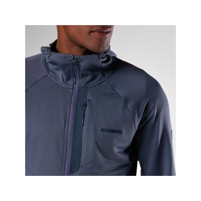 3. Men's ROSSIGNOL M Textured Hoodie Mid Layer Gray