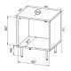 4. HOLE bedside table 2 pcs. 44x40.5xH53.5 white matt