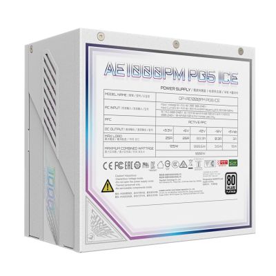 26. Gigabyte AORUS ELITE P1000W 80+ Platinum Modular PCIe 5.0 ICE Power Supply (GP-AE1000PM PG5 ICE)