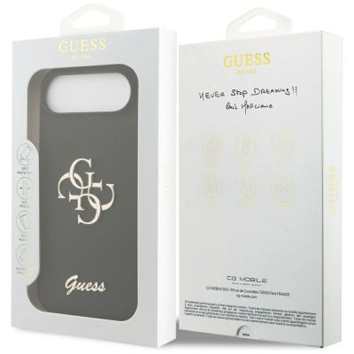 8. Guess Silicone Big 4G Script case for iPhone Air - black
