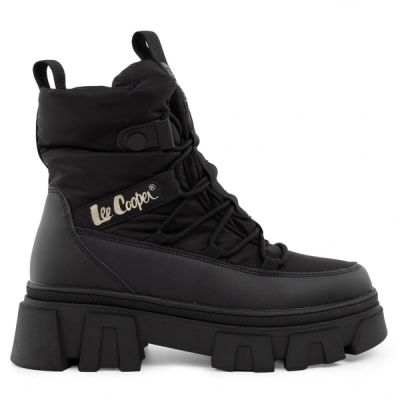 Lee Cooper Women’s Winter Boots, Black, Insulated Ankle Boots with Zip