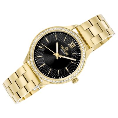 3. Giewont Sapphire Gold Black Women's Watch GW1140-B4